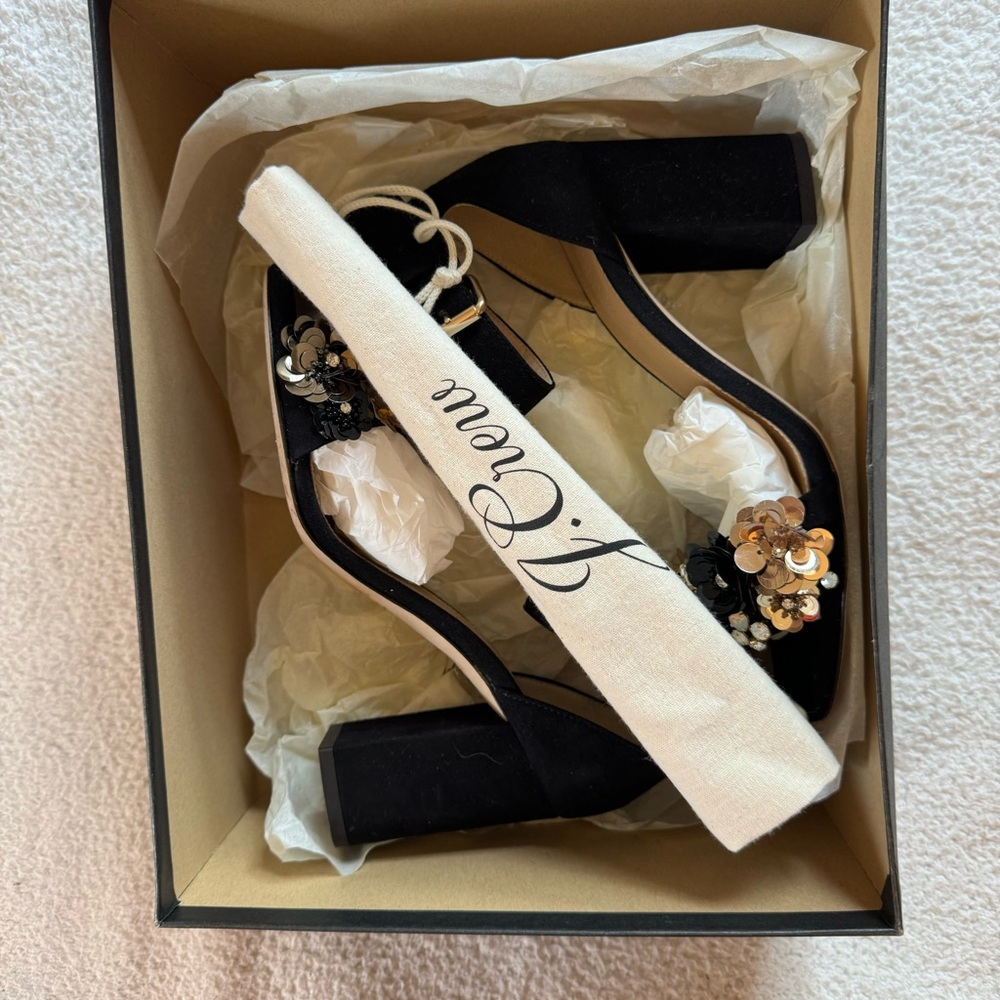 J Crew Collection sandals with sequin flowers, gorgeous! EUC! - Picture 7 of 12